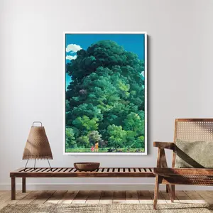 [SALE UP TO 50% + FREE SHIP] My Neighbor Totoro Print Canvas Poster, Studio Ghibli Wall Art Gift, Hayao Miyazaki Nature Fantasy Artwork, Anime Home Decor3