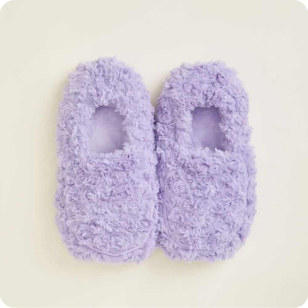 Curly Warmies Slippers - Purple