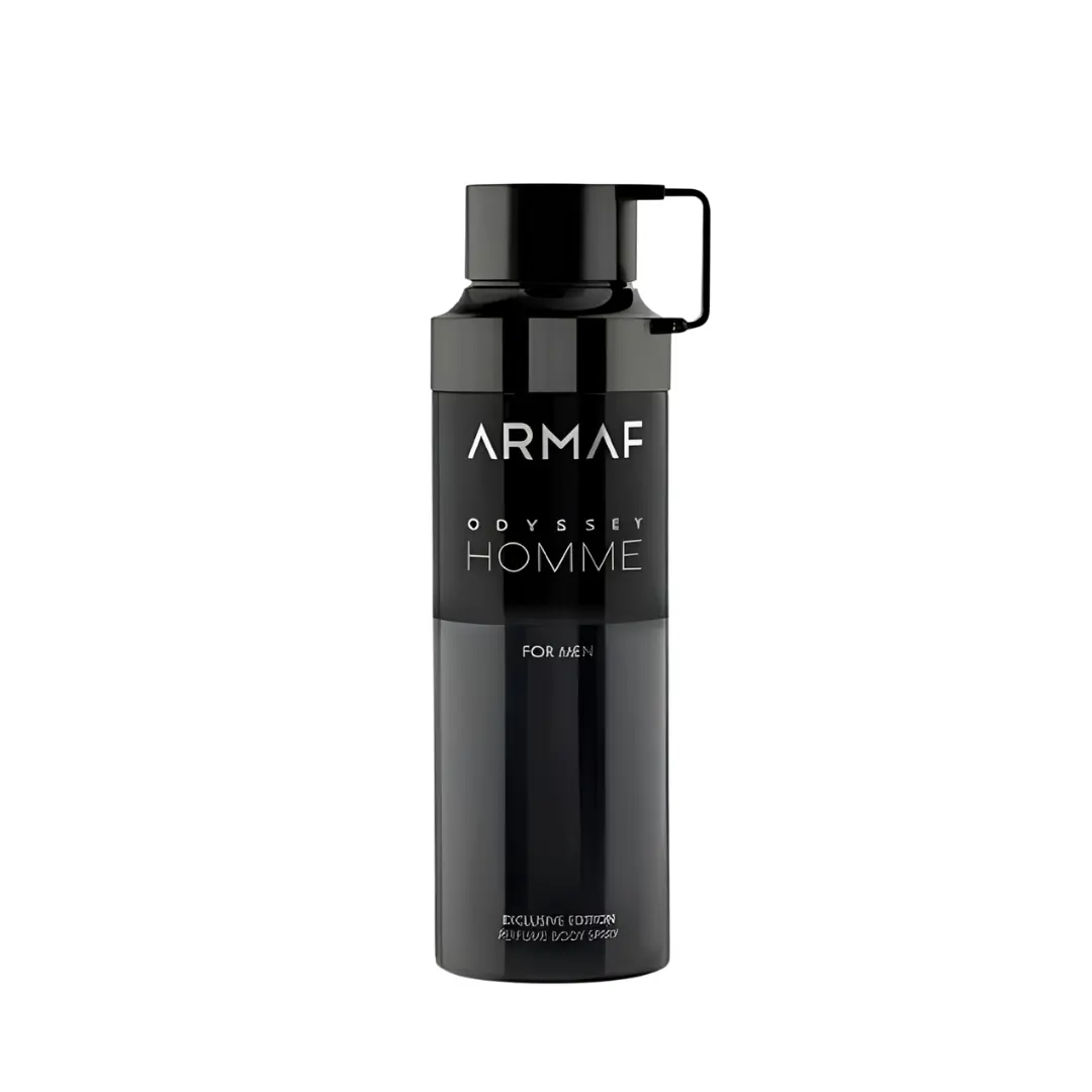 Armaf Odyssey Homme Body Spray 6.8 oz for Men | Oriental Fragrance | Mandarin Cardamom Sandalwood Vanilla