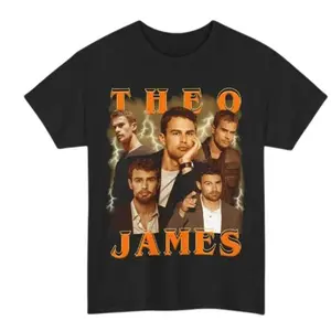 Theo James T-Shirt, Retro Theo James Shirt, Theo James Vintage Shirt Classic Cotton Menswear Top