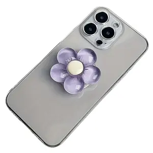 3D Floral Design Flower Phone Grip Handle, Portable Foldable Smartphone Stand, Decorative Desktop Holder for All Mobile Devices