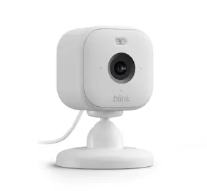 Blink Mini 2 - Home Security & Pet Camera with HD video, color night view, motion detection, two-way audio, and built-in spotlight - 1 camera (White) Plug Mount