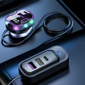 Car Charger, Automotive Car Charger, Multipurpose Car Charger with Multiple Output Ports, Type C Charger, Car Wireless BT MP3 Player, Radio Transmitter, Car Charger for iPhone & Android