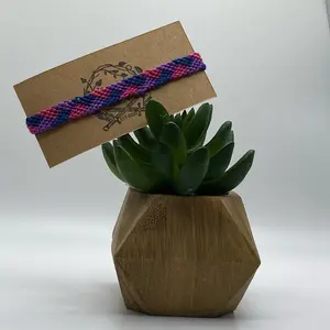 Bisexual Braided Bracelet - Pride Friendship Bracelet (Bi Pride) Adjustable Accessories