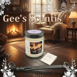 Gee's Scentis Mahogani Scented 8 oz Soy Candle for Home Decor & Ornaments Decoration Aroma