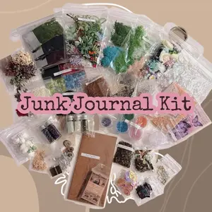 All-in-One Junk Journal Supplies Kit - 55+ Items for Creative Junk Journaling - Perfect for Beginners Scrapbook