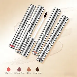 Long-Lasting Peel-Off Lip Liner Stain, 4 Counts/setTransfer-proof Lipliner Lip Stain, All Day & Night WaterResistant and Smudge Resistant Matte Lip Liner, CosmeticMakeup Tool for Women & Girls Gel Eyeliner,Mother's DayGift