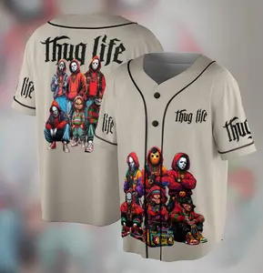 Thug Life Jersey, Horror Halloween Jersey, Killer Movie Series Jersey, Horror Characters Jersey