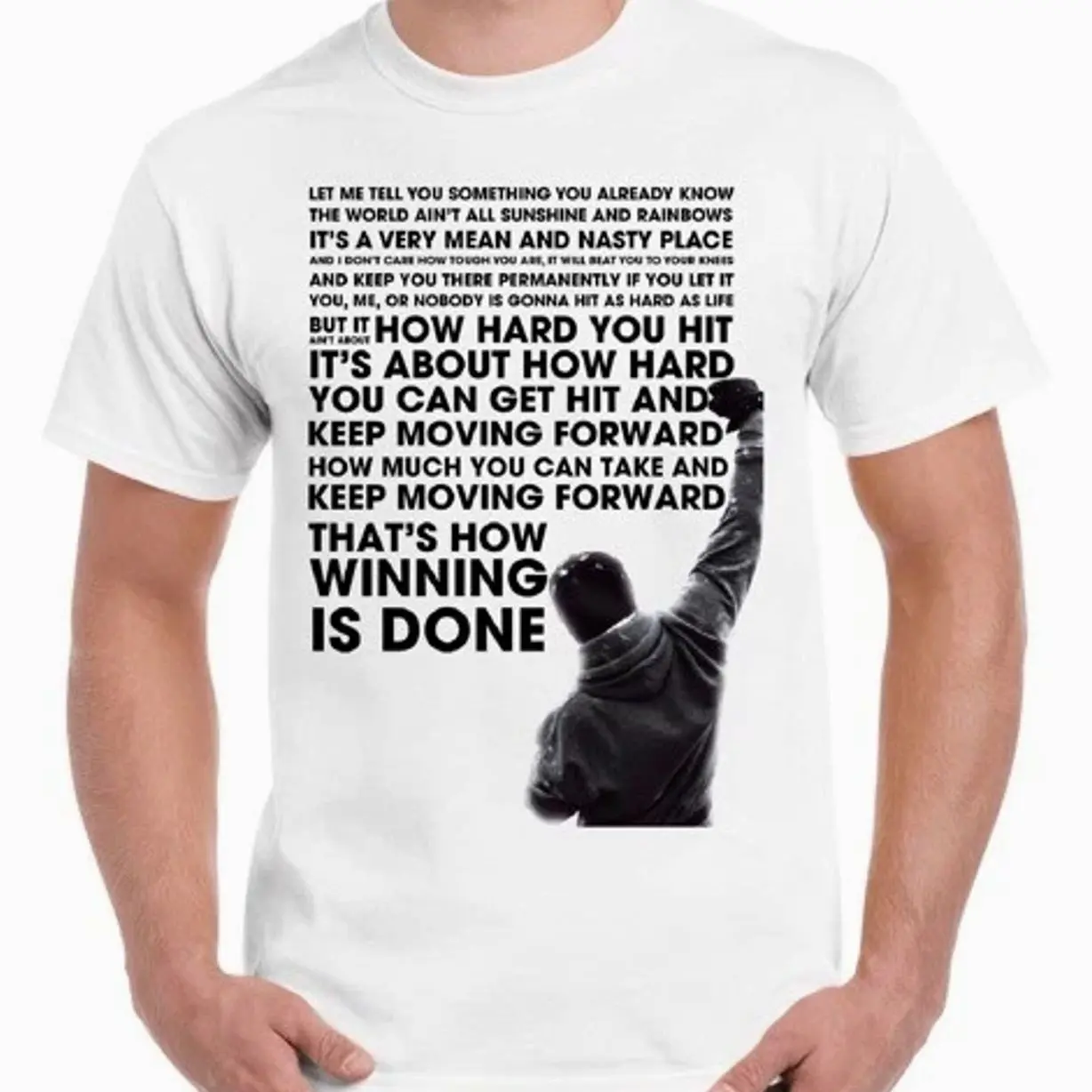 Rocky Balboa Quotes Vintage Retro T Shirt 2219 K