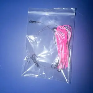 Kingfish Stinger Rig, Saltwater Fishing Lure Accessory with Pink-and-White Skirt, Targeted for King Mackerel Fishing
