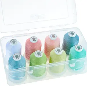 Newbrothread&Craftido - 17 Options - Multi-Purpose 100% Mercerized Cotton Threads 50S/3 600M(660Y) Each Spool for Quilting, Serger, Sewing and Embroidery