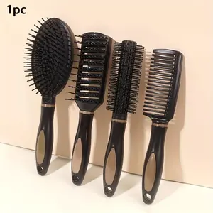 Anti-static Hair Roller Comb, Rubber Handle Hair Brush, Heatless Styling Tool for Women & Men, Suitable for Multiple Scenarios