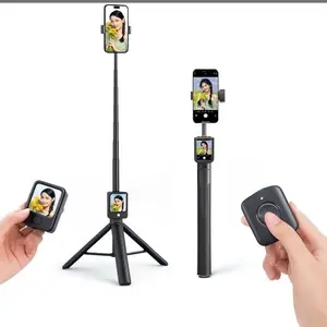 Selfie Stick Tripod 70.9" Bluetooth Remote, Auto-Open Stand, 2” Monitor, Travel-Friendly Phone Mount for iPhone & Android, Vlog/Streaming Kit
