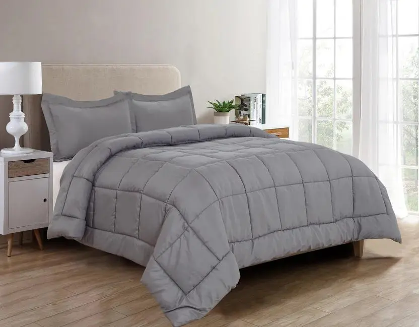 Mocassi Comfy Hotel Bedding 3-Piece Bed Comforter Set with Shams, Silky Duvet Insert, 4-Corner Tabs & Premier Finish, Queen Comforter Set Option Available