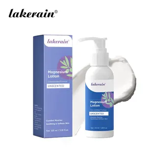 Lakerain 1 Count Magnesium Lotion Lightweight Silky Smooth Texture, Helps Soothe Muscles Relax Body, Suitable for Post-Workout Recovery, Daily Massage Sedentary Relief, Gentle Mild Formula for All Skin Types Body Care Hydrating Body Cream