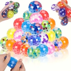 16/24/32 pcs/set of party gifts, including round and square transparent balloons, pressure reducing clip balls, wet balls, bulk TPR water droplet ball gifts, Easter party gifts, birthday gifts, Easter gifts, casual style bags, and end of year gifts stress