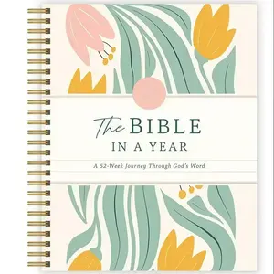 Bible Study Journal for Women – 52 Week Guided Notebook, Spiral Bound Faith Journal with Weekly Scriptures, Reflection & Prayer Writing Pages