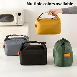 Unisex Reusable Portable Durable Lunch Bag, Small Leak-Proof Insulated Cooler Pouch, Large Capacity Non-Food Contact, Ideal for Work Office Picnic Travel, Travel Essentials