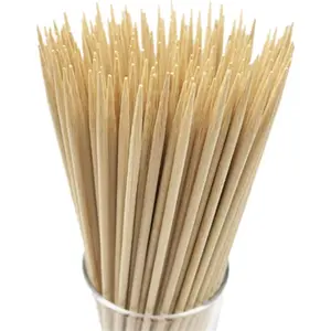 12" Natural Bamboo Skewers for BBQ,Appetiser,Fruit,Cocktail,Kabob,Chocolate Fountain,Grilling,Barbecue,Kitchen,Crafting and Party. Φ=4mm, More Size Choices 6"/8"/10"/14"/16"/30"(100)