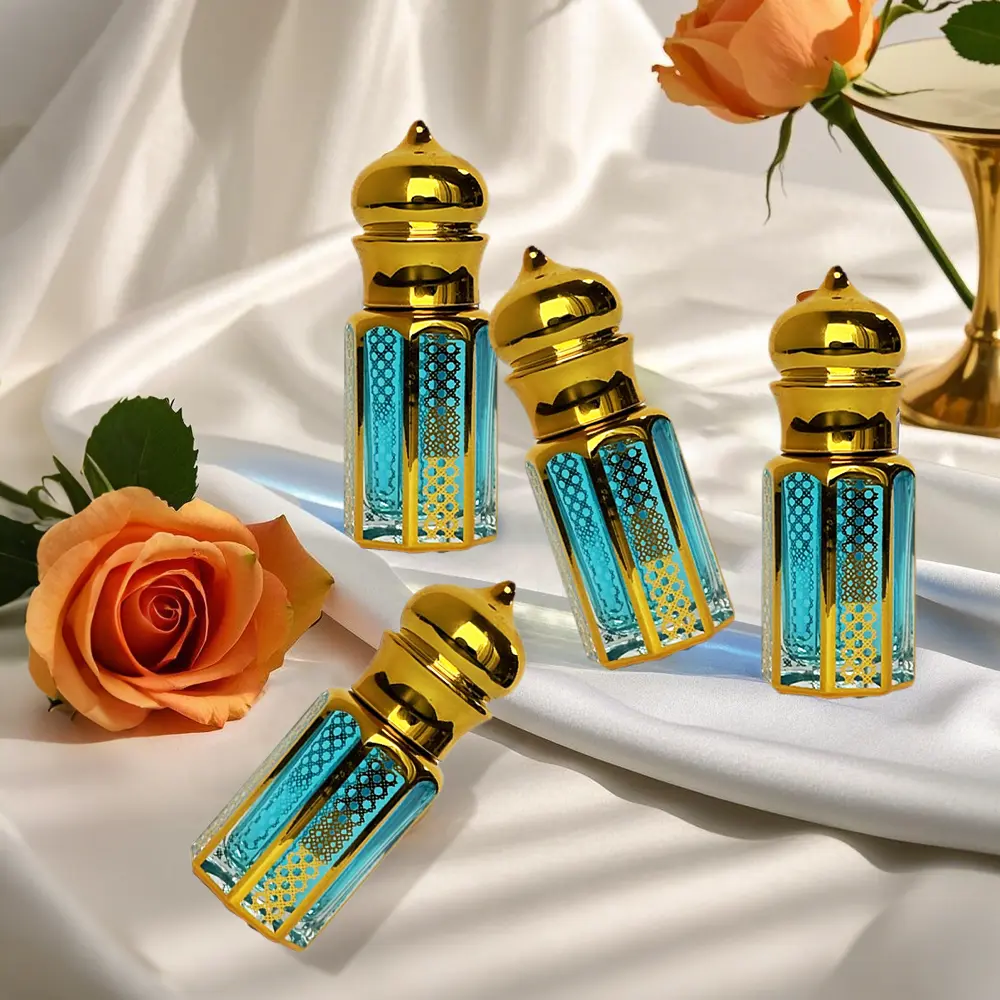 Brand Name Arabian Blue Perfume 10mlMysterious Blue Eau de Parfum! Cold Cedarwood + Orange Blossom Notes, 12H All-Day Freshness, Chic Pocket-Sized Elixir for Parties & Dates