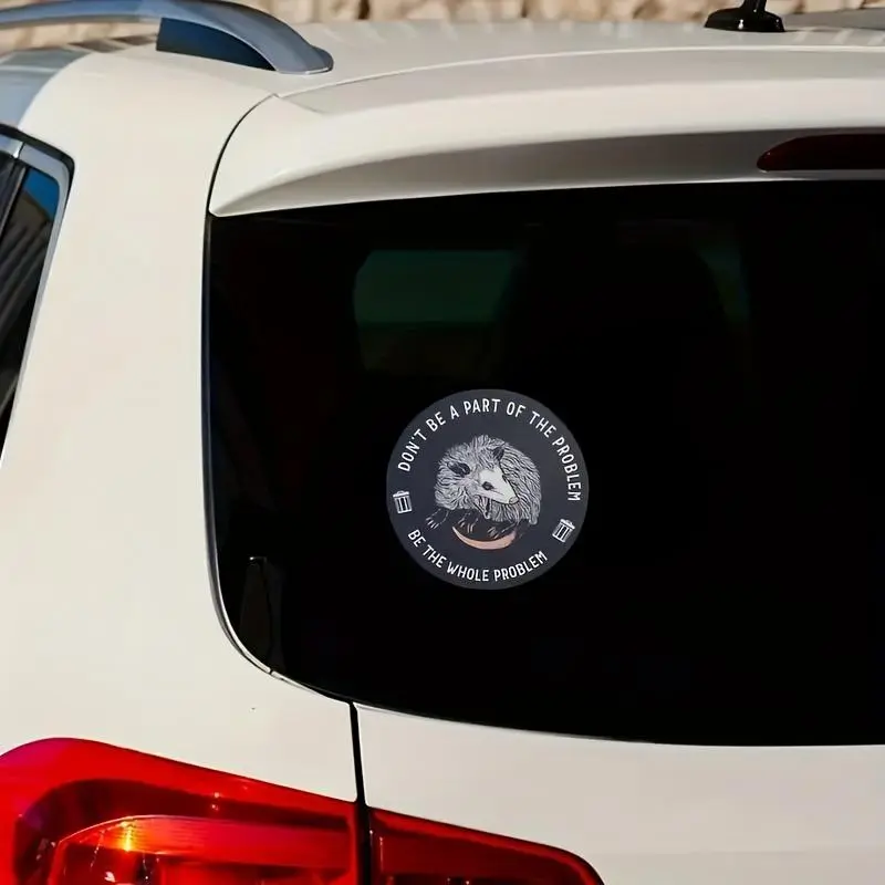 Funny Possum Vinyl Car Sticker, Car Bumper Sticker, Car Decal Sticker, Funny Car Decals, Car Exterior Decoration Accessories for Car, Helmet, Tool Box