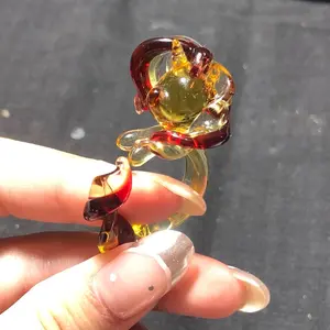 Handmade glass pony DIY Blowing Glass art ''My Little Pony" glass ring(available become for pendant too), unique gift, 3D gift