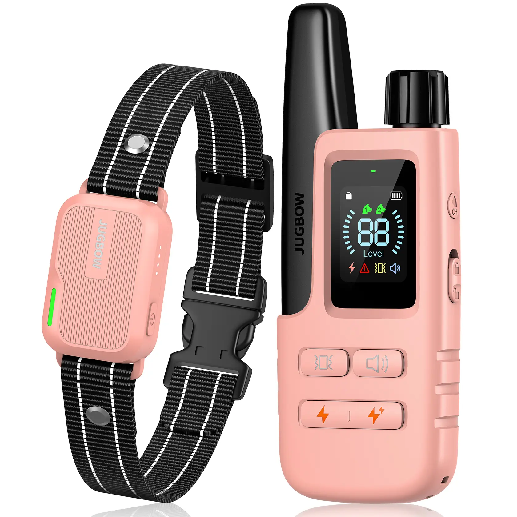 Jugbow Dog Training Collar - 4500FT Dog Static Collar with Remote, 4 Training Modes, Security Lock, IPX8 Waterproof, Rechargeable e-Collar for All Breeds Barking Collar Pet Products DT61