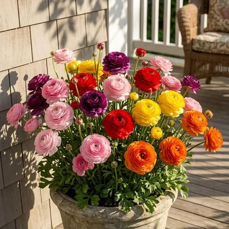 Peony-Inspired Ranunculus Flower Seeds - Beginner-Friendly, Easy to Grow for Backyard Spaces, Outdoor Borders, Containers, Thoughtful Gift to Enhance Garden Display