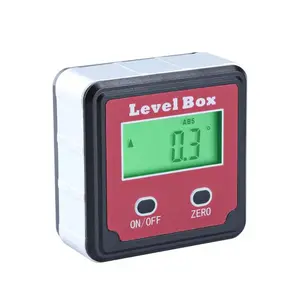 Red-Precision-digital-protractor-inclinometer-Level-box-digital-angle-finder-Bevel-Box-with-magnet-base