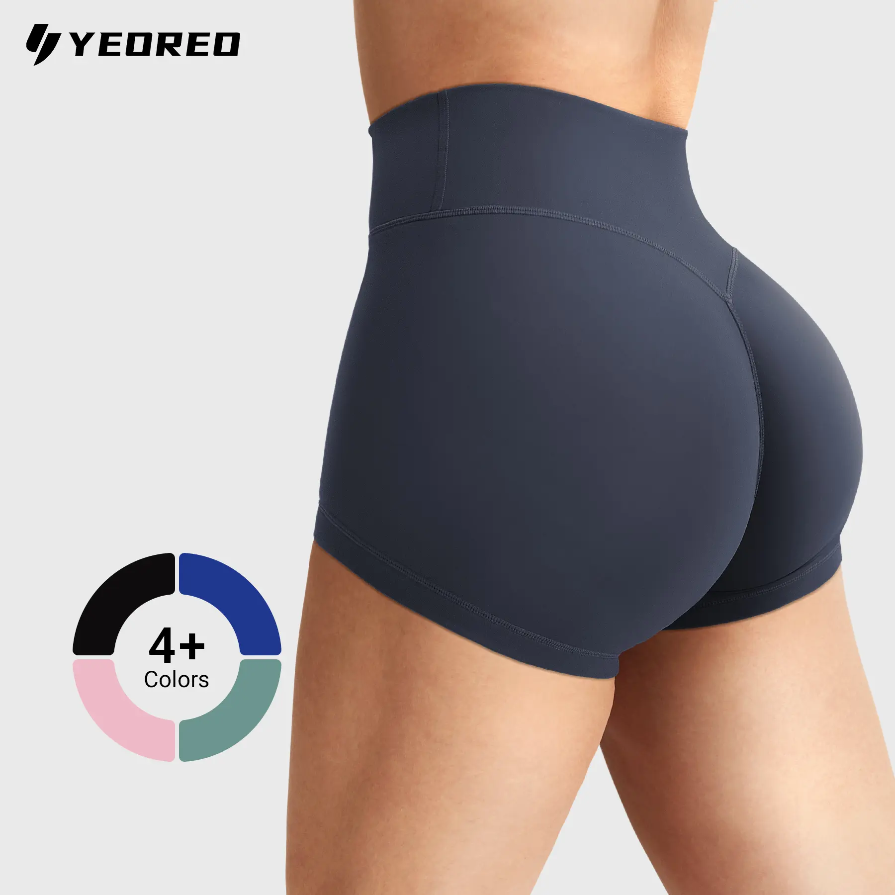 YEOREO Women’s High Waisted Biker Shorts, 2.5" No Front Seam Seamless Sporty Sports Shorts for Gym, Yoga, High Waisted Shorts tiktokshopbacktoschool