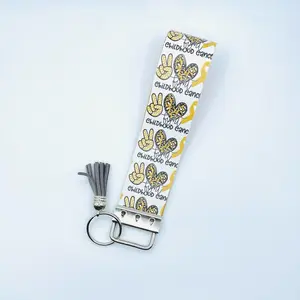 Support Childhood Cancer - Stylish Key Fob - Durable Faux Leather - Sturdy Hardware