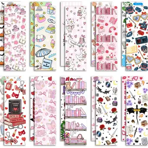 20 Pcs Cute Book Lover Bookmarks, Cartoon Reading & Romance Novel Themed Book Markers, Aesthetic Reading Accessories for Bookworms