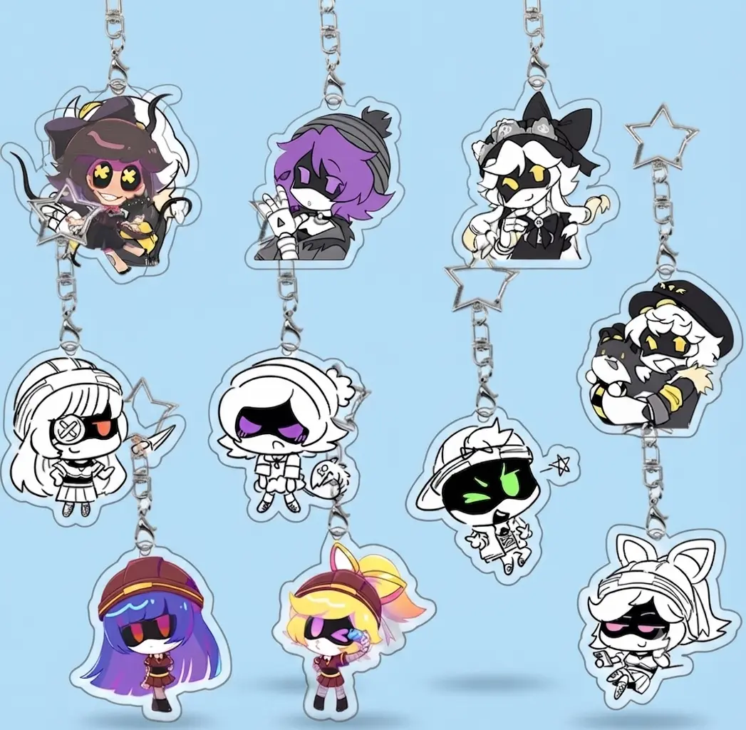 Murder Drones Chibi Keychains, Uzi • V • Doll - Bring these iconic characters along on your bag, backpack, or ita bag!