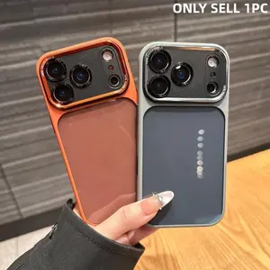 AI Camera Key, Cellphone, Suitable for iPhone 17 Pro Max Cover Orange, Shockproof Case, iPhone 17 Pro Max/16/15/14 Series, Sleek Design, Durable, Reinforced Edges