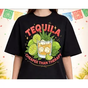 Funny Tequila Lover Margarita Drinking Graphic Tee, Comfortable, Year-Round Wear, Unisex, Stylish & Fun, Ideal for Cinco De Mayo Fiesta Celebrations