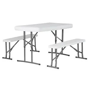 HILAND HPF-PTB-113 AZ Patio Heaters Picnic Folding Table with Collapsible Benches
