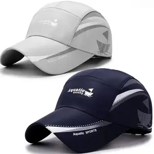2-Pack Quick-Dry Trucker Baseball Caps – Breathable Sailboat Print Sun Hats for Fishing & Hiking