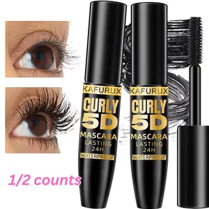 Waterproof Volumizing Lengthening Mascara Brush, Long-Lasting Lash Extension Effect, Professional Eye Makeup for Women