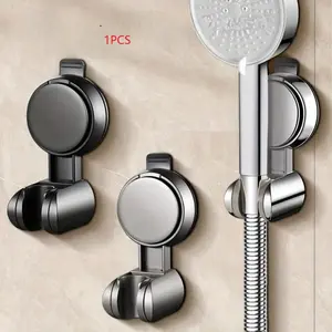 Suction Cup Shower Stand, Adjustable Handheld Shower Bracket, Wall Mounted Shower Head Holder, Handheld Shower Attachment, Bathroom Accessories