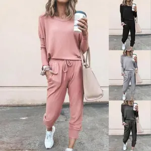 2025 New Women's Summer Suit Solid Color Loose Harem Pants Two-Piece Set