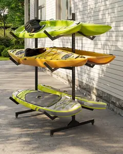 GAOMON 3-Tier Freestanding Kayak Storage Rack -Storage Rack for Kayaks or Canoes - Premium Kayak Stand for Outdoor and Indoor - Heavy Duty Kayak Holder