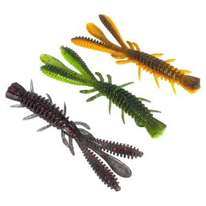 Luya floating shrimp wave dance shrimp type soft bait Ned lead head hook down fishing group black pit soft bait bass false bait soft worm