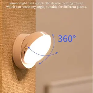 Automatic Wireless Motion Sensor LED Night Light Battery Operated, Smart Closet Hallway Staircase Lamp, Home Use
