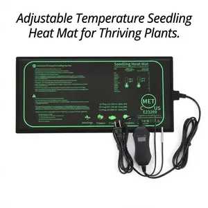 Boost Germination! Adjustable Temp Seedling Heat Mat, 50W Hydroponic Plant Heating Pad for Indoor Gardening & Rapid Growth, Seed Starting Tray