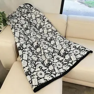 DIY Coloring Blanket for Adults with 24 Markers Cozy Velvet Kit for Everyday Use & Home Decor Adds a Unique Touch to Living Rooms or Kids' Spaces Summervibes