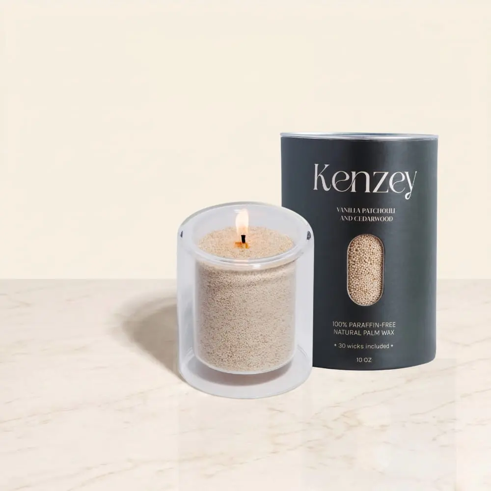 Glass Pearled Candle — Small