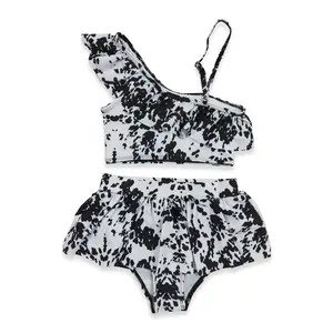 Black Leopard print Summer Kids Swimwear