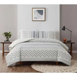 Brooklyn Loom Mia Tufted Texture King Duvet Covr Set