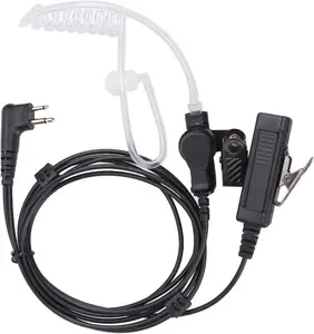RDM2070D Earpiece for ,Compatible CLS1110 CLS1410 CP185 CP200D RDU4100 2 Way Radio Headset with Mic PTT 2 Pin FBI  Acoustic Tube  Walkie Talkie Headphone