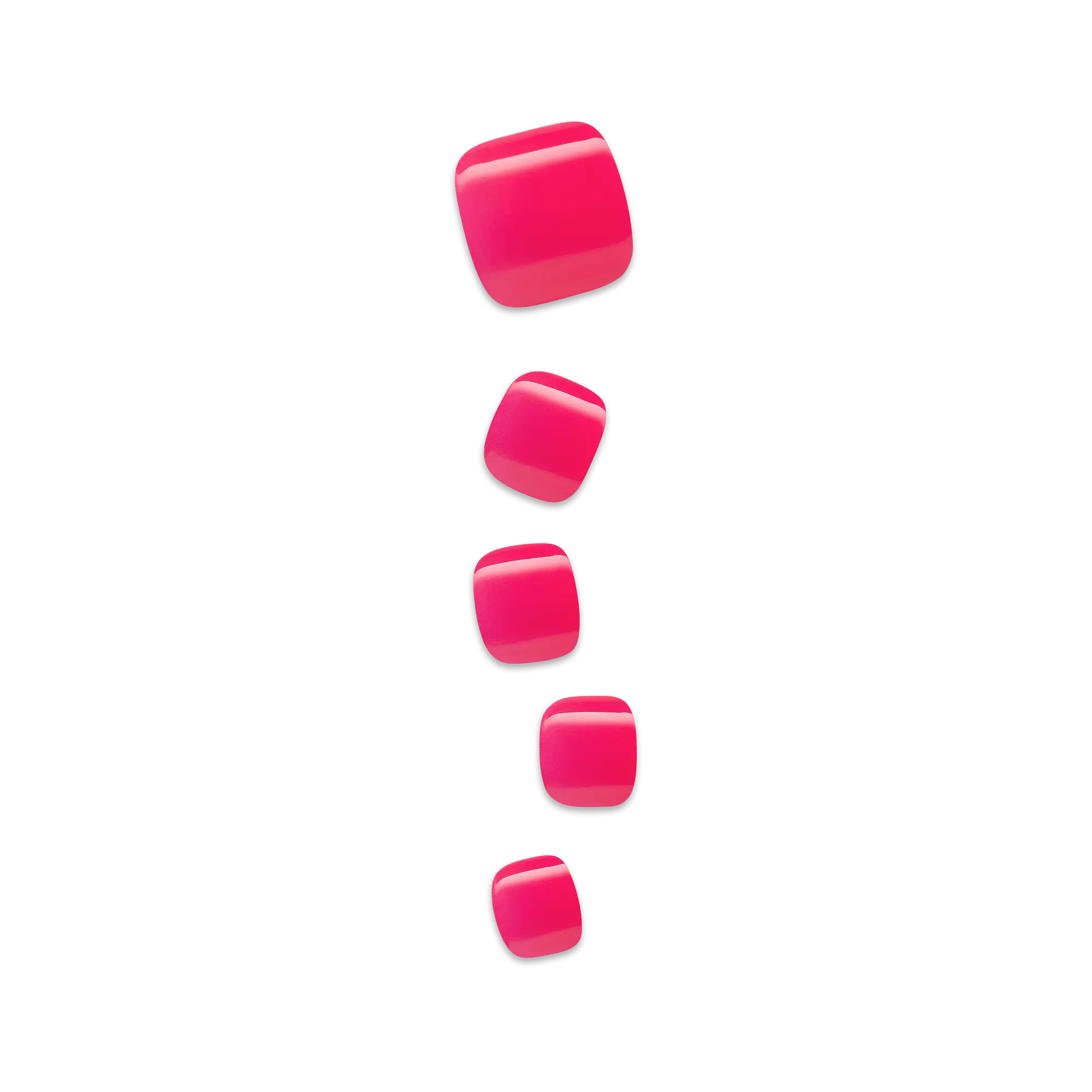 Impress Color No Glue Fake Press On Toenails - Cherry On Top | Solid, Pink, Short, Squoval, Pedicure